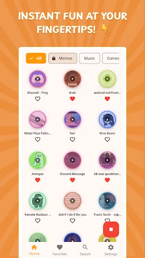 Funny Sound Effects app screen