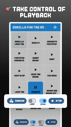 Gorilla Funny Soundboard app screen