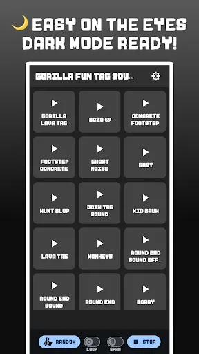 Gorilla Funny Soundboard app screen